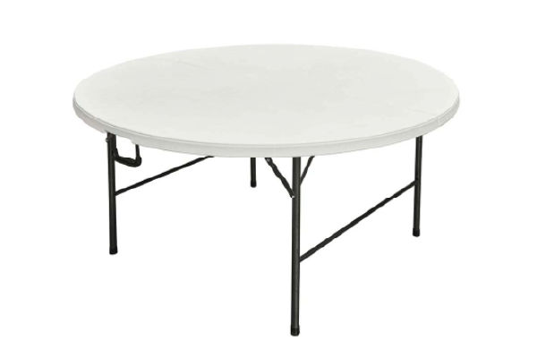 location table ronde pliante 180 cm 10 personnes pour réception événementielle