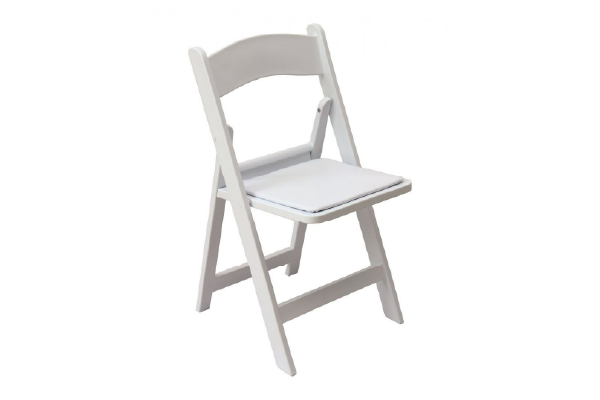 chaise pliante wedding blanche empilable en location